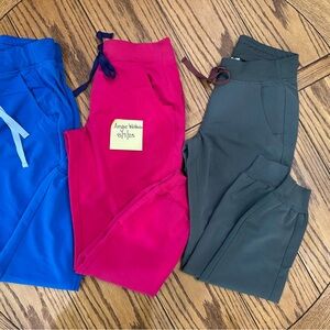 3 Figs Zamora Joggers- XS Petite (Royal Blue, Ultra Rose Pink, Bonsai)